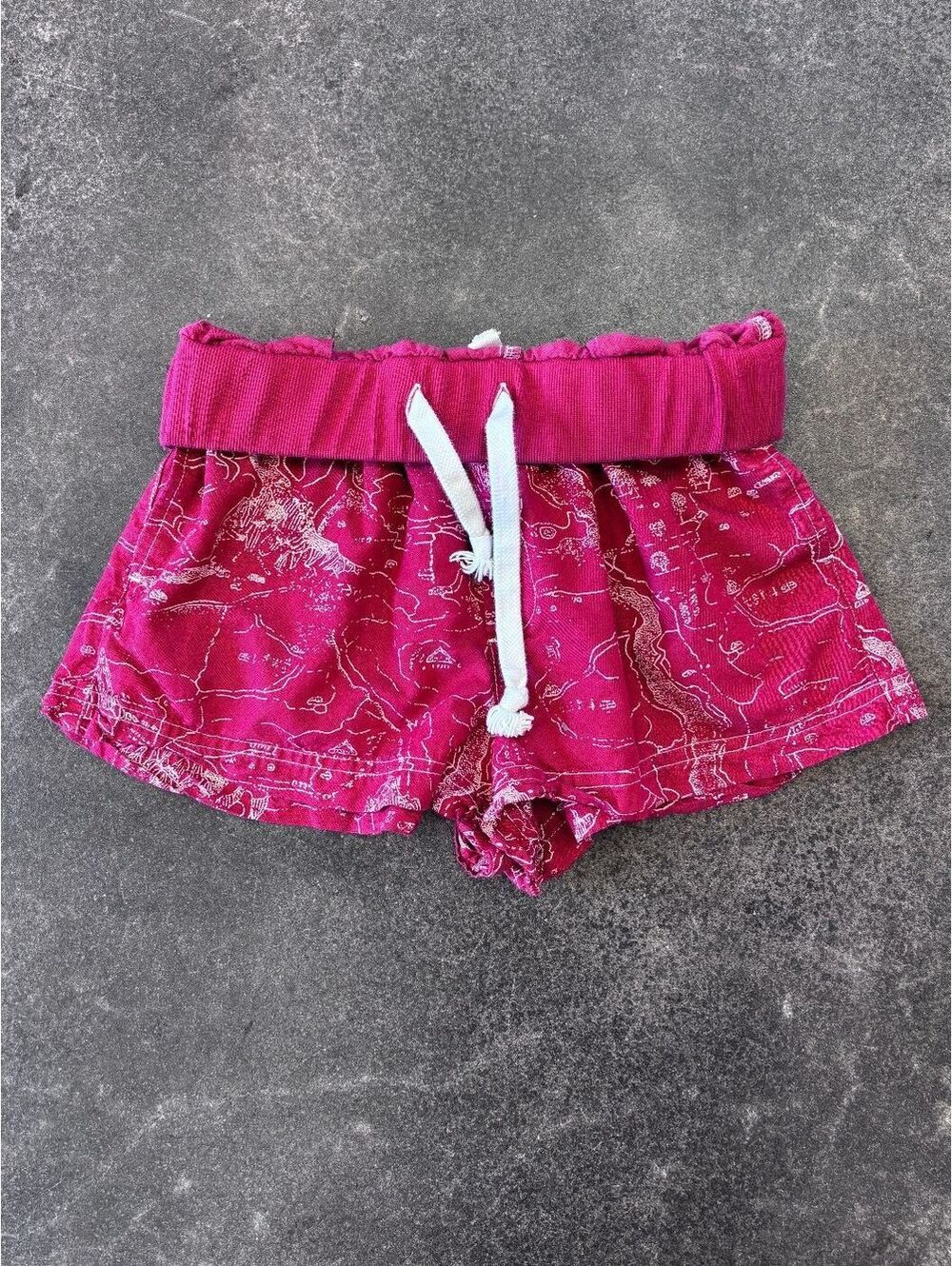 Daily Practice XXS Red Topography Lounge Shorts